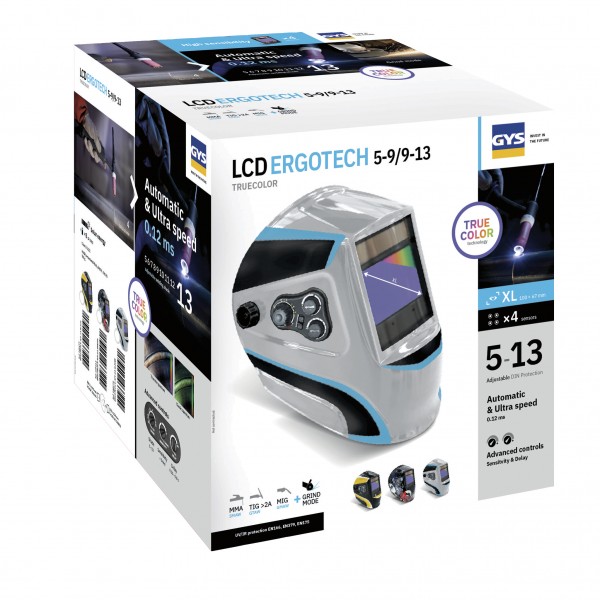 Сварочная маска GYS LCD ERGOTECH 5-9/9-13 BLACK